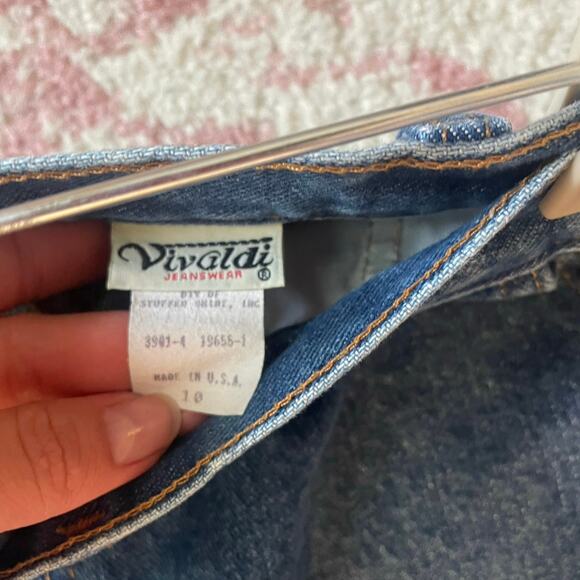 Vintage 80s High Waisted Denim Mini Skirt - Picture 5 of 6